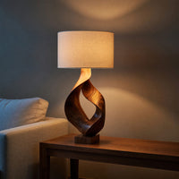 Rustic Sculptural Lamp Living Room Cabin Lodge Cozy Corner Space, view 5