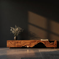 Live-Edge Scalloped Media Console in Solid Wood, view 5