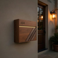 Solid Wood Mailbox Post Solid Sculpture Patio Furniture Decoration, view 5