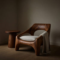 Solid Wood Chair Sculptural Outdoor Porch, view 5