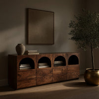 Solid Wood Sideboard Arched Niche Living Room, view 5