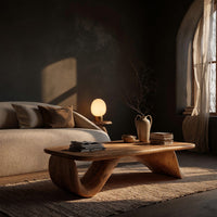 One Wave, Carved Solid Through: A Low Coffee Table, view 5