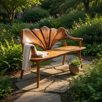 Solid Wood Outdoor Garden Bench Solid Live Edge Entryway Living Area, view 5