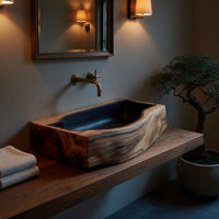 Solid Wood Sink Vanity Solid Bathroom Decor, view 5