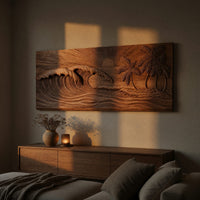 Shoreline Wave Relief for a Bright Coastal Room, view 5 — view 5