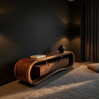 Interlocking Double Curve TV Console with Wave Base, view 5
