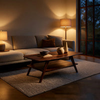 Tapered-Leg Coffee Table with Lower Display Shelf, view 6