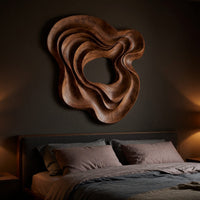 Inward Current, a Carved Walnut Wall Sculpture, view 6 — view 6