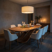 Oval Entertaining Table For Tropical Dining Room, view 6