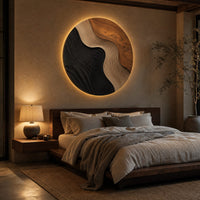 Minimalist Contour Wall Art For Sunroom Interior Space, view 6