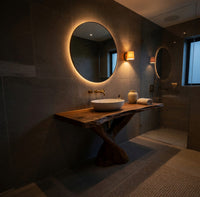 Solid Wood Bathroom Vanity With Twisted Base Spa Bath, view 6