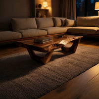 Same Timber Top to Floor, Arch-Base Coffee Table, view 6