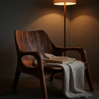Solid Wood Chair Mid Century Porch Entryway, view 6
