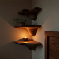 Solid Wood Mushroom Shelf Mid Century Live Edge, view 6