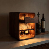 Solid Wood Bar Cabinet Minimalist Wine Small Kitchen Spaces, view 6