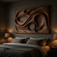 Looping Ovals and Pods in a Framed Wood Wall Relief, view 6 — view 6