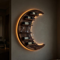 Solid Wood Wine Rack Minimalist Compact Holder Small Apartment, view 6