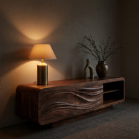 Solid Wood Sideboard Sculpted Living Room, view 6