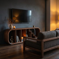 Modern Organic Tv Console For Entertainment Lounge Space, view 6
