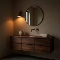 Solid Wood Bathroom Vanity Floating With 2 Tiers Drawer, view 6