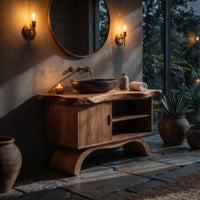 Solid Wood Bathroom Vanity Double Sink Master, view 6