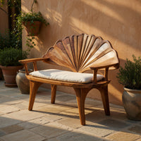 Solid Wood Outdoor Garden Bench Rustic Solid Entryway Hallway, II, view 6