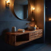 Solid Wood Bathroom Vanity Space, view 6