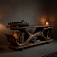Solid Wood Record Player Stand Scandinavian Display Music Corner, view 6