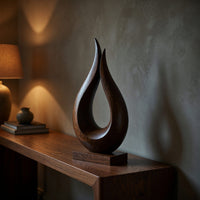 Solid Wood Sculpture Wall Art Handcrafted Solid Abstract Decor Contemporary Interiors, view 6