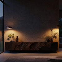 Ridge-Carved Front Media Console, Made to Order, view 6