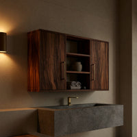 Solid Wood Bathroom Cabinet Wave Front Luxury, view 6