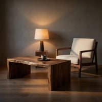 Minimalist Wood Coffee Table For High Ceiling Room, view 6