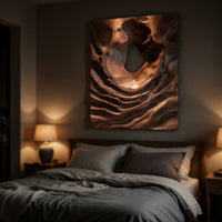 Old Root Burl Walnut Wall Panel with an Open Knot, view 6 — view 6