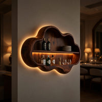 Solid Wood Wine Rack Mid Century Display Home Bar, view 6
