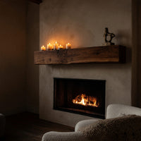 Solid Wood Floating Fireplace Mantel Shelf Cozy Living Room, view 6