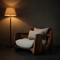 Solid Wood Chair Farmhouse Accent Living Room, view 6