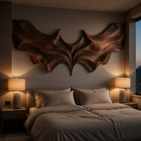 Bat With Open Wings, Carved Wood Wall Art, Made to Order, view 6 — view 6