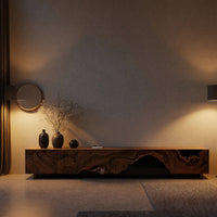 Live-Edge Scalloped Media Console in Solid Wood, view 6