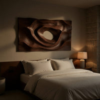Hand Carved Dune Ridge Walnut Wall Art Relief Panel, view 6 — view 6