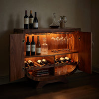Solid Wood Bar Cabinet Wine With Wine Rack Dining Area, view 6