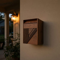 Solid Wood Mailbox Post Farmhouse Solid Sculpture Patio Yard Decoration, view 6