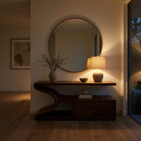 Ribbonfold Console Table, Hand-Shaped from Solid Walnut, view 6