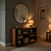 Rounded Corner Console Table in Solid Walnut, view 6