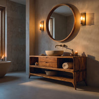 Solid Wood Bathroom Vanity Luxury Two Tier Design, view 6