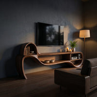 Modern Floating Tv Console For Family Lounge Interior, view 6