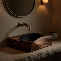 Solid Wood Sink Vanity Farmhouse Wall Mounted Bathroom Warm Bathroom, view 6