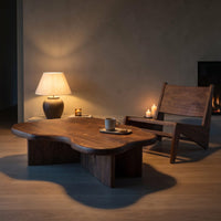 Organic Coffee Table With Cloud Shaped Tabletop For Home Decor, view 6