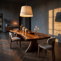 Scandinavian Natural Edge Dining Table For Casual Dining Space, view 6