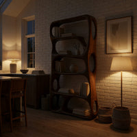 Five-Tier Bookshelf with Looped Oval Cutouts, view 6