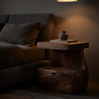 Solid Wood Nightstand With Drawer Bedroom, view 6